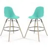 Banco de Bar - Design Escandinavo - Pernas de Madeira - Pack de 2 - Skögur image 9