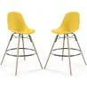 Banco de Bar - Design Escandinavo - Pernas de Madeira - Pack de 2 - Skögur image 9
