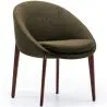 Cadeira de Jantar Estofada com Pés de Madeira - Design Moderno para Restaurantes e Hotéis de Luxo image 9