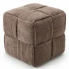 Puff Quadrado Estofado em Veludo Cotelê - Design Moderno - Cube image 9