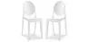 Conjunto de 2 cadeiras de jantar transparentes - Victoria Queen image 9
