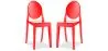 Conjunto de 2 cadeiras de jantar transparentes - Victoria Queen image 9