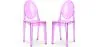 Conjunto de 2 cadeiras de jantar transparentes - Victoria Queen image 9