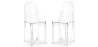 Conjunto de 2 cadeiras de jantar transparentes - Victoria Queen image 9