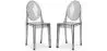 Conjunto de 2 cadeiras de jantar transparentes - Victoria Queen image 9