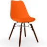 Cadeira de Jantar com Almofada - Design Escandinavo e Pés de Madeira Escura - Skögur image 9
