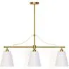 Candeeiro de Teto Suspenso em Metal Dourado Envelhecido com 3 Abat-jours - Bubles image 9