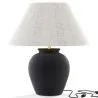 Candeeiro de Mesa Vintage - Base Cerâmica e Abat-jour em Tecido - Luno image 9