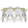 Pack Mesa Hairpin (90x150 cm) + 6 Cadeiras de Jantar Nórdicas Skögur image 9
