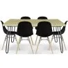 Pack Mesa Hairpin (90x150 cm) + 6 Cadeiras de Jantar Nórdicas Skögur image 9