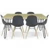 Pack Mesa Hairpin (90x150 cm) + 6 Cadeiras de Jantar Nórdicas Skögur image 9