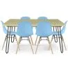 Pack Mesa Hairpin (90x150 cm) + 6 Cadeiras de Jantar Nórdicas Skögur image 9
