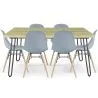 Pack Mesa Hairpin (90x150 cm) + 6 Cadeiras de Jantar Nórdicas Skögur image 9