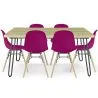 Pack Mesa Hairpin (90x150 cm) + 6 Cadeiras de Jantar Nórdicas Skögur image 9