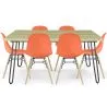 Pack Mesa Hairpin (90x150 cm) + 6 Cadeiras de Jantar Nórdicas Skögur image 9