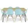 Pack Mesa Hairpin (90x150 cm) + 6 Cadeiras de Jantar Nórdicas Skögur image 9