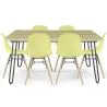 Pack Mesa Hairpin (90x150 cm) + 6 Cadeiras de Jantar Nórdicas Skögur image 9