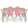 Pack Mesa Hairpin (90x150 cm) + 6 Cadeiras de Jantar Nórdicas Skögur image 9
