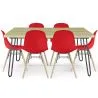 Pack Mesa Hairpin (90x150 cm) + 6 Cadeiras de Jantar Nórdicas Skögur image 9