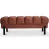 Banco Estilo Chesterfield Estofado Em Veludo Com Pernas De Ferro - Hamptons image 9