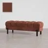Banco Estilo Chesterfield Estofado Em Veludo Com Pernas De Ferro - Hamptons image 9