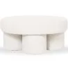 Ottoman De Design Em Bouclé Branco – Mesa De Centro Moderna - Sera image 9