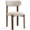 Cadeira de jantar estofada em Chenille – Pernas com efeito de madeira escura – Design ergonômico e moderno – Okare image 9