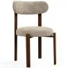 Cadeira de jantar estofada em Chenille – Pernas com efeito de madeira escura – Design ergonômico e moderno – Okare image 9