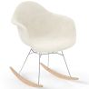 Cadeira de Balanço Bouclé com Braços – Design Escandinavo com Aço e Madeira - Nordika image 9