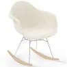 Cadeira de Balanço Bouclé com Braços – Design Escandinavo com Aço e Madeira - Nordika image 9