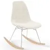 Cadeira de Balanço Minimalista Bouclé – Estilo Nórdico com Base de Madeira e Aço - Skögur image 9