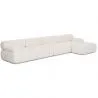 Sofá Modular Chaise Longue Estofado em Tecido Bouclé - 4/5 lugares - Bianca image 9