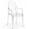 Cadeira de jantar transparente - Design com apoio de braços - Louis XIV image 9