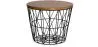 Mesa lateral redonda - Design industrial - Madeira e metal - Basker image 9