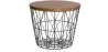 Mesa lateral redonda - Design industrial - Madeira e metal - Basker image 9