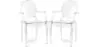 Pacote com 2 cadeiras de jantar transparentes - Design com apoio de braços - Louis XIV image 9