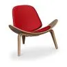Poltrona de design - Poltrona escandinava - Estofamento em couro sintético - Lucy image 9