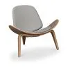 Poltrona de design - Poltrona escandinava - Estofamento em couro sintético - Lucy image 9