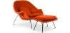  Poltrona de Design com Descanso de Pés - Estofado em Tecido - Womb image 9