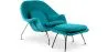  Poltrona de Design com Descanso de Pés - Estofado em Tecido - Womb image 9