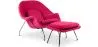  Poltrona de Design com Descanso de Pés - Estofado em Tecido - Womb image 9