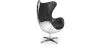  Poltrona de Design com Braços - Design em forma de Ovo - Couro e Metal - Cocoon



 image 9