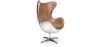  Poltrona de Design com Braços - Design em forma de Ovo - Couro e Metal - Cocoon



 image 9