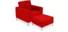 Poltrona de Design com Descanso de Pés - Estofado em Caxemira - Konel image 9