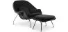 Poltrona de Design com Descanso de Pés - Estofado em Tecido - Womb image 9