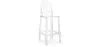Banco Bar com Encosto - Design Transparente - 65cm - Victoria Queen image 9