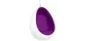 Poltrona de Design em forma de Ovo Suspensa - Estofada em Tecido - Eny image 9