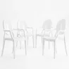 Conjunto de 4 Cadeiras de Jantar - Transparente - Design com Braços - Arthur image 9
