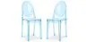 Conjunto de 2 cadeiras de jantar transparentes - Victoria Queen image 9