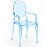Cadeira de jantar transparente - Design com apoio de braços - Louis XIV image 9